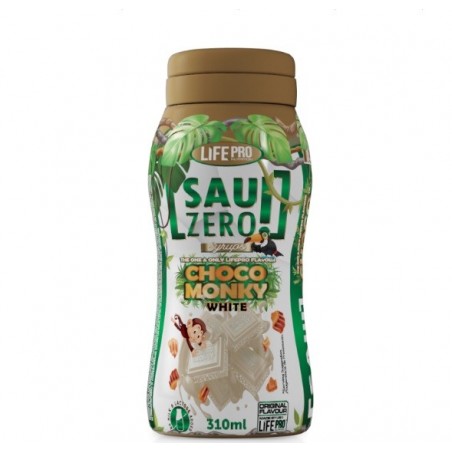 Sirope Zero Calories White Choco Monky 310ml Sauzero Life Pro