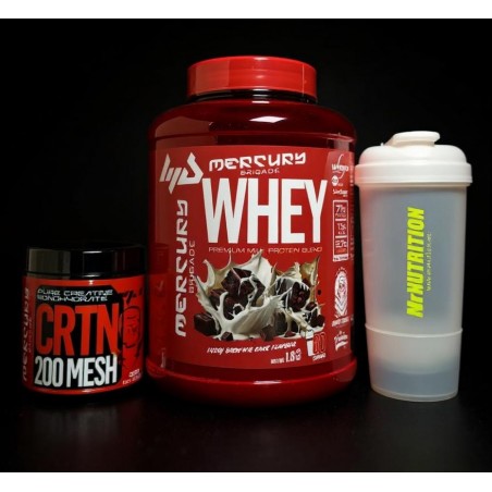 Pack Whey Protein + Creatina Monohidrato + Shaker Mercury