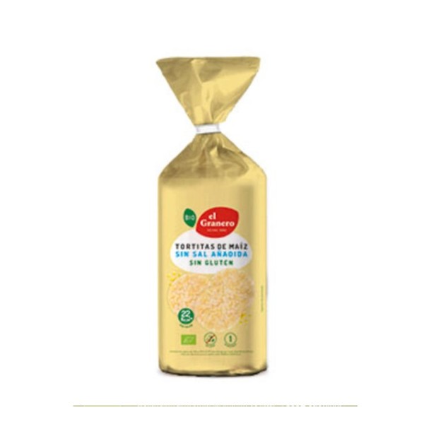 Tortitas de maiz sin sal añadida 130gr El Granero