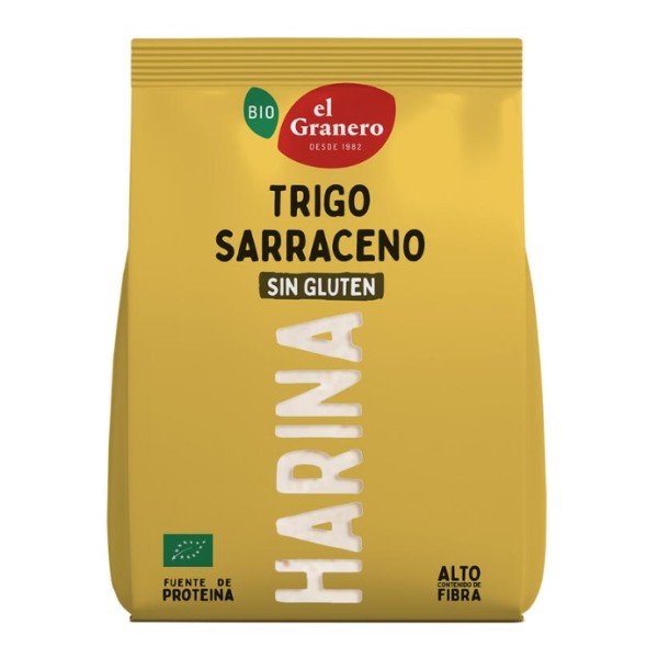Harina de trigo sarraceno Bio sin gluten 500gr El Granero