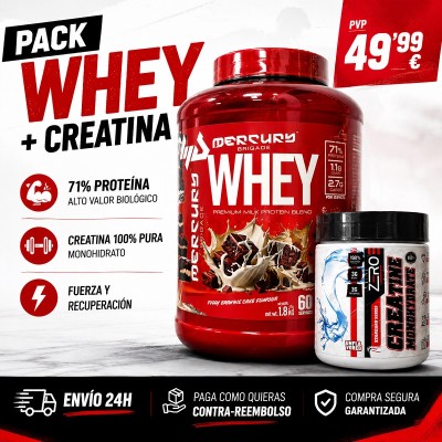 Pack Whey Mercury + Creatina Zero Nutrition