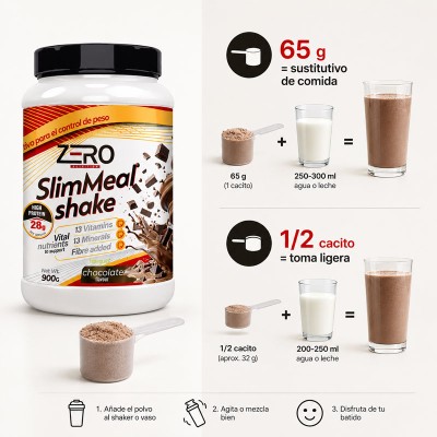 SlimMeal Shake 900gr Zero Nutrition Sustitutivo de comida