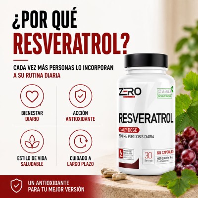 Resveratrol 500mg 60caps Zero Nutrition