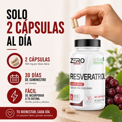 Resveratrol 500mg 60caps Zero Nutrition