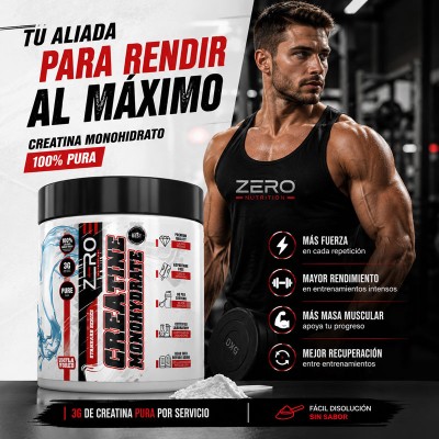 Creatina Monohidrato Pura Standard 300gr Zero Nutrition