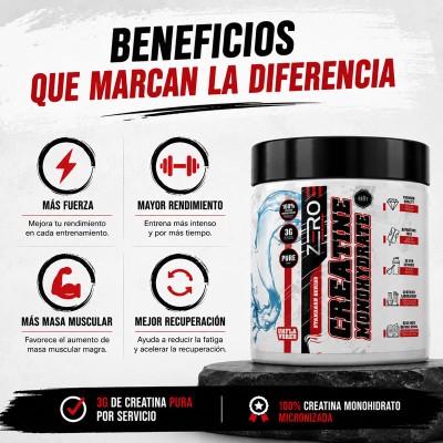 Creatina Monohidrato Pura Standard 300gr Zero Nutrition