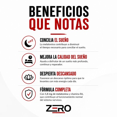 Melatonina 1,8 mg + Vitamina B6 60 Cápsulas Zero Nutrition