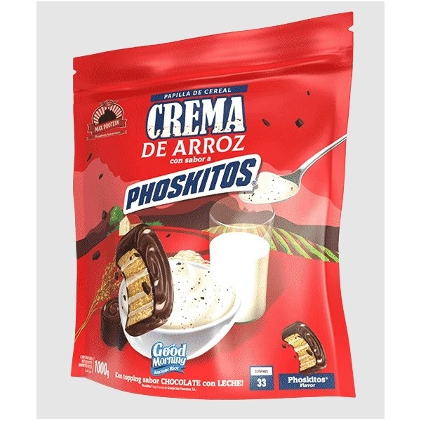 Crema de arroz PHOSKITOS 1kg Max Protein