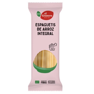 Espaguetis de arroz integral Bio 500gr El Granero