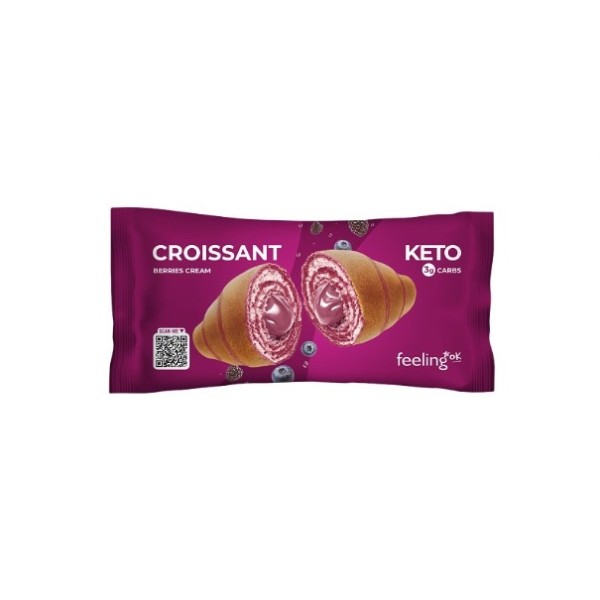 Croissant proteico keto frutos rojos 50gr Feeling Ok