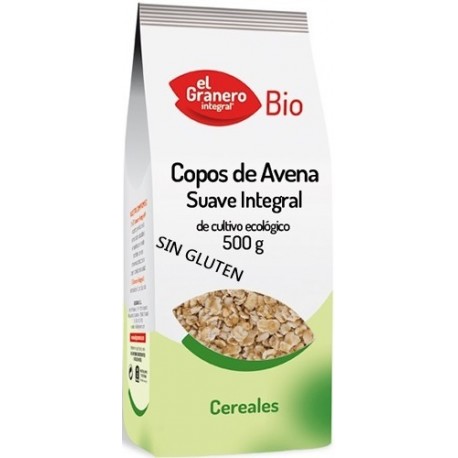 Copos Suaves de Avena Integral Bio Sin Gluten 500 gr El Granero Integral